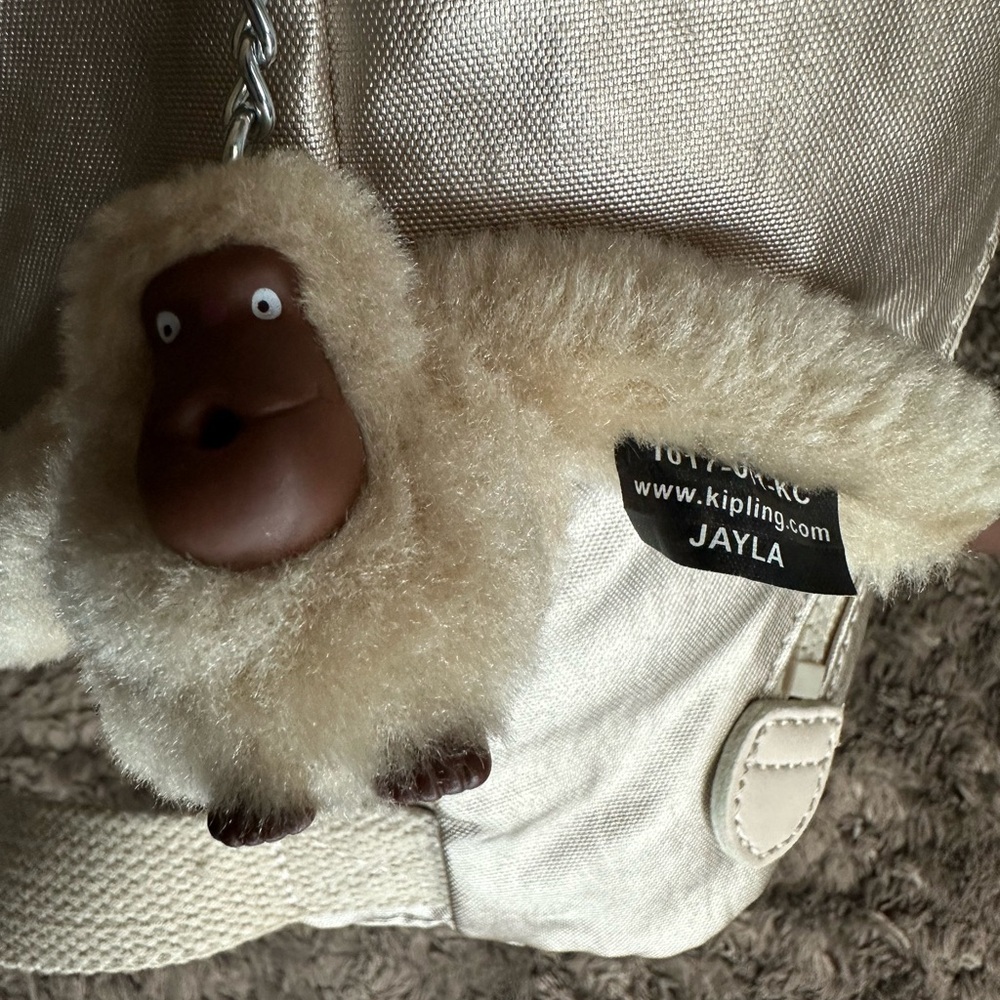 Kipling Silver Backpack With Drawstring Closure A… - image 6